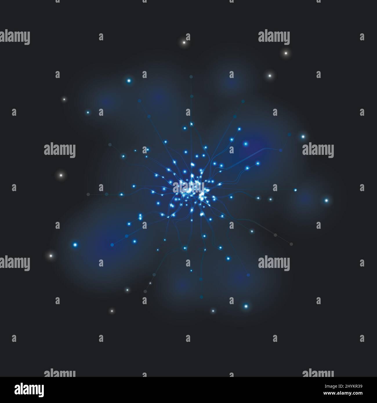 Space background with bright stars. Vector galaxy illustration Stock ...