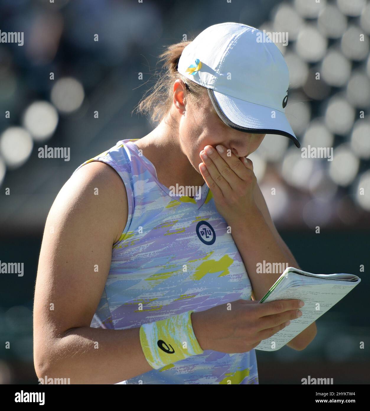 Iga Swiatek (POL) defeated Clara Tauson (DEN) 6-7 (3-7), 6-2, 6-1, at the BNP Paribas Open being played at Indian Wells Tennis Garden in Indian Wells, California on March 13, 2022 ©