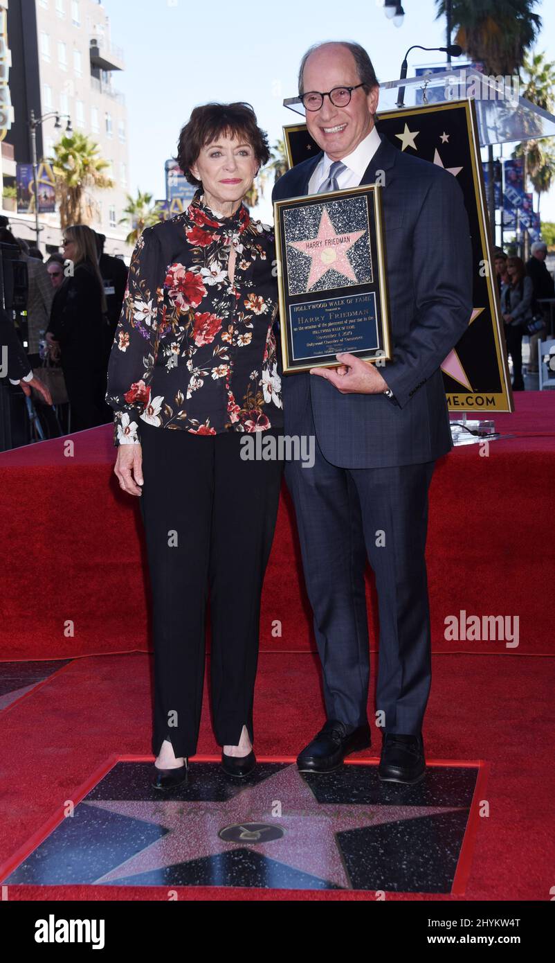 Harry Friedman is joined by Judy Friedman at his Hollywood Walk of Fame star ceremony Stock Photo