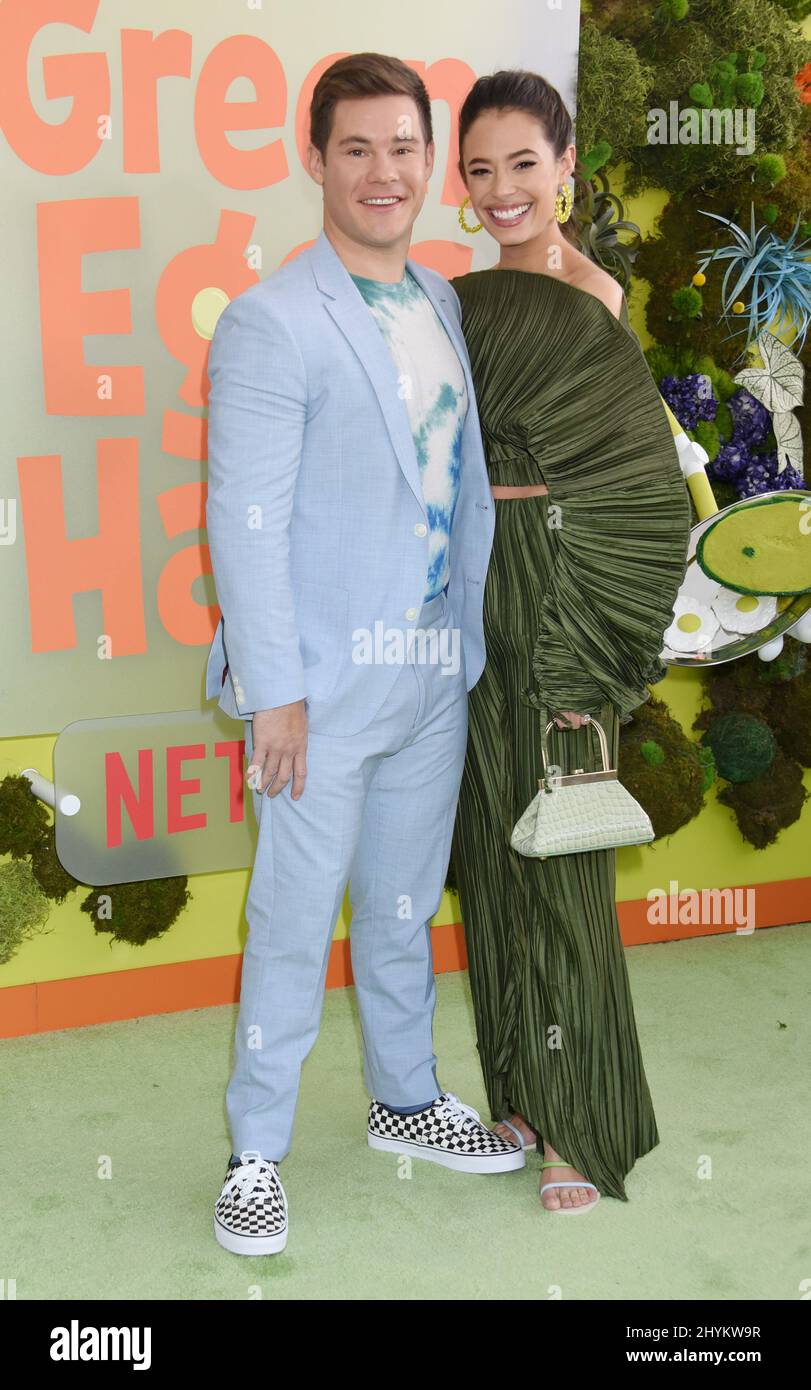 Adam Devine and Chloe Bridges at Netflix's "Green Eggs And Ham" Season