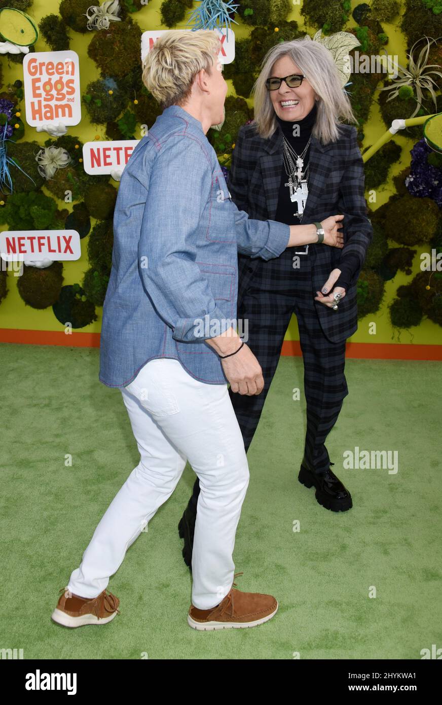 Ellen DeGeneres and Diane Keaton at Netflix's "Green Eggs And Ham