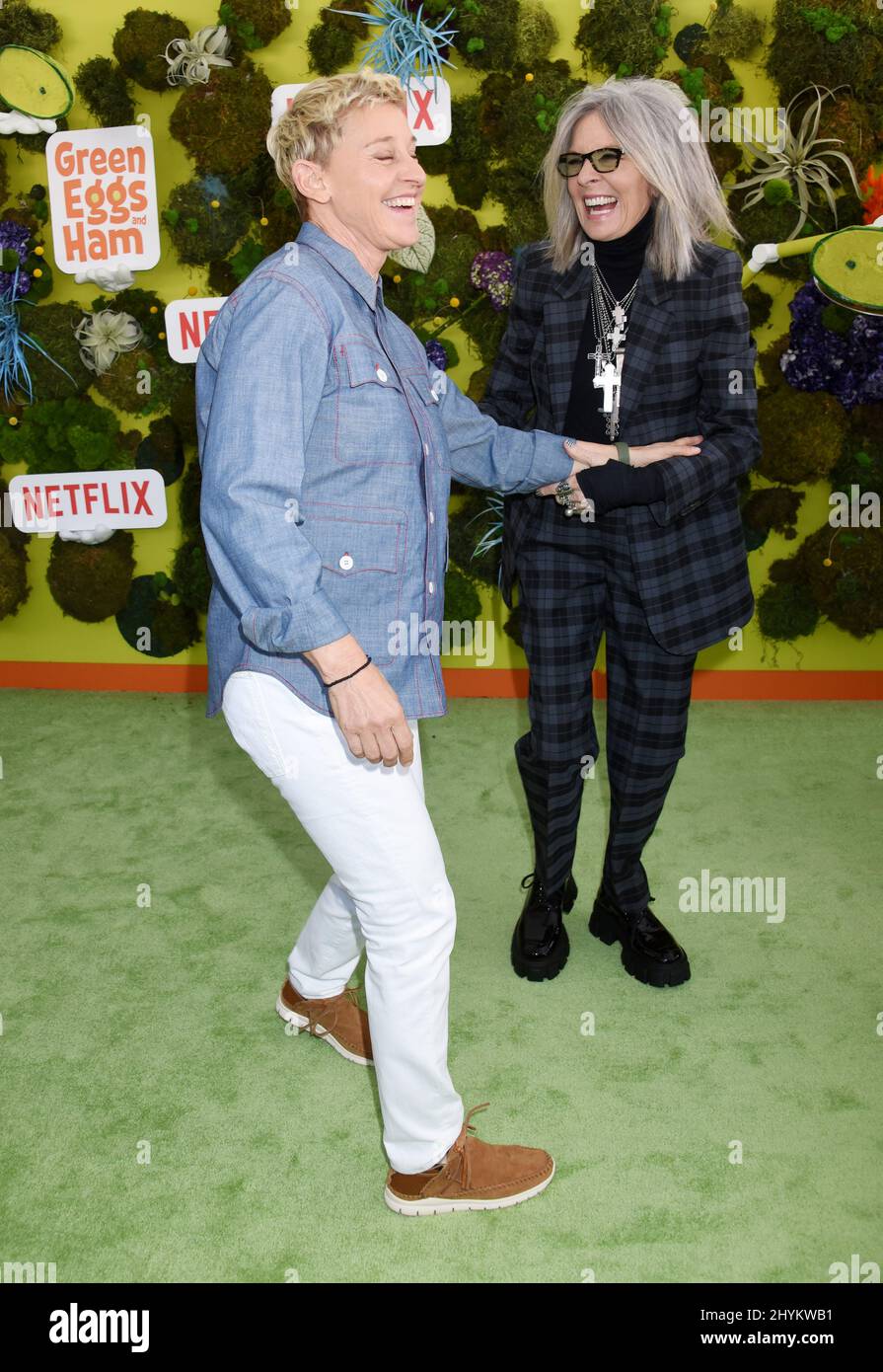 Ellen DeGeneres and Diane Keaton at Netflix's "Green Eggs And Ham