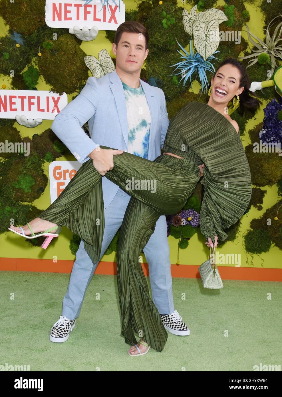 Adam Devine and Chloe Bridges at Netflix's "Green Eggs And Ham" Season