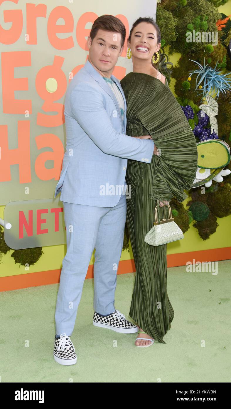 Adam Devine and Chloe Bridges at Netflix's "Green Eggs And Ham" Season