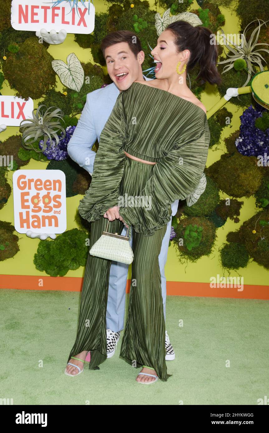 Adam Devine and Chloe Bridges at Netflix's "Green Eggs And Ham" Season