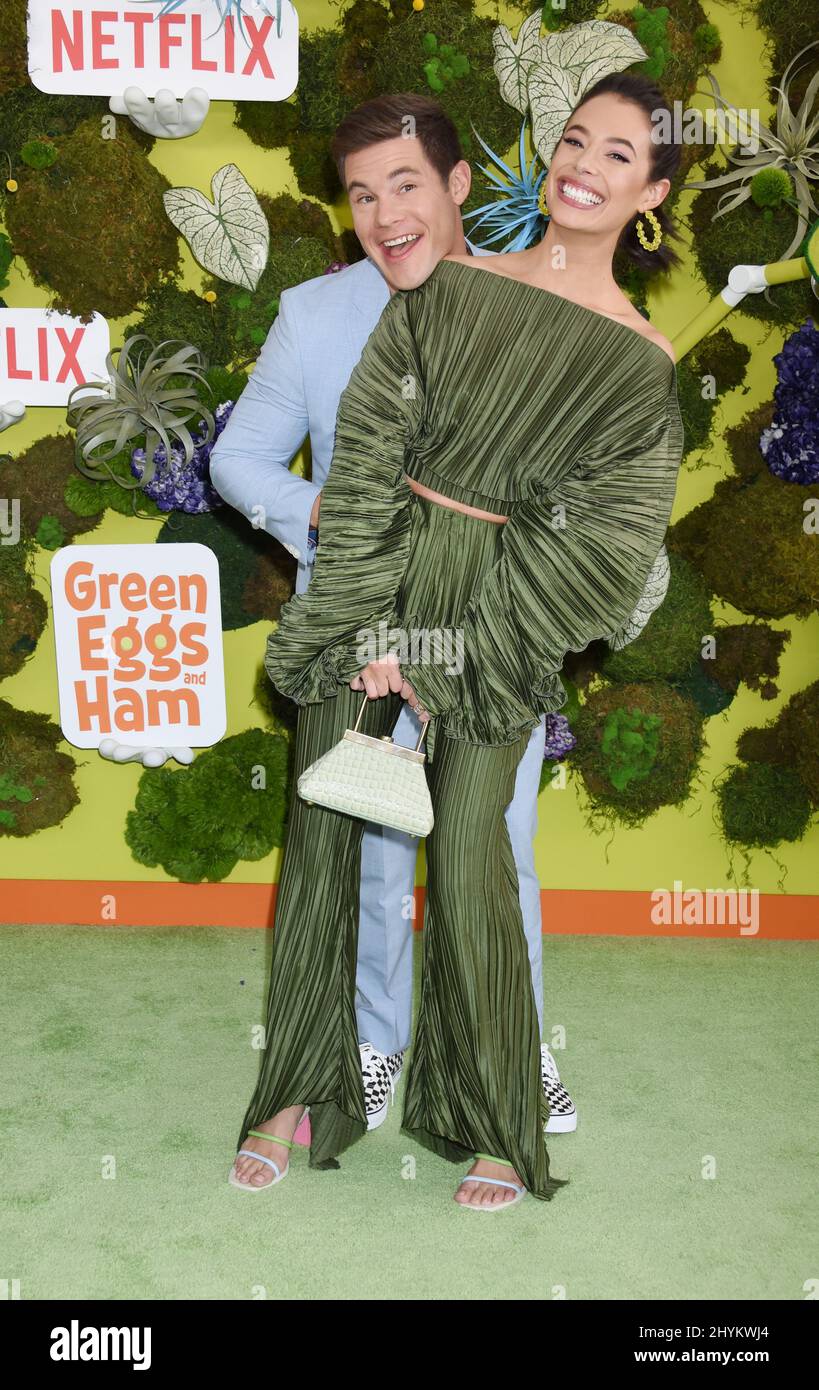 Adam Devine and Chloe Bridges at Netflix's "Green Eggs And Ham" Season