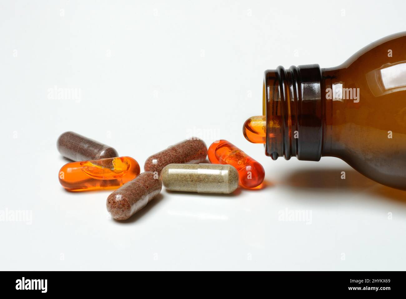 Dietary supplement capsules, malnutrition Stock Photo