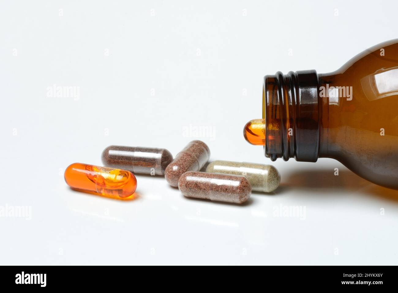 Dietary supplement capsules, malnutrition Stock Photo