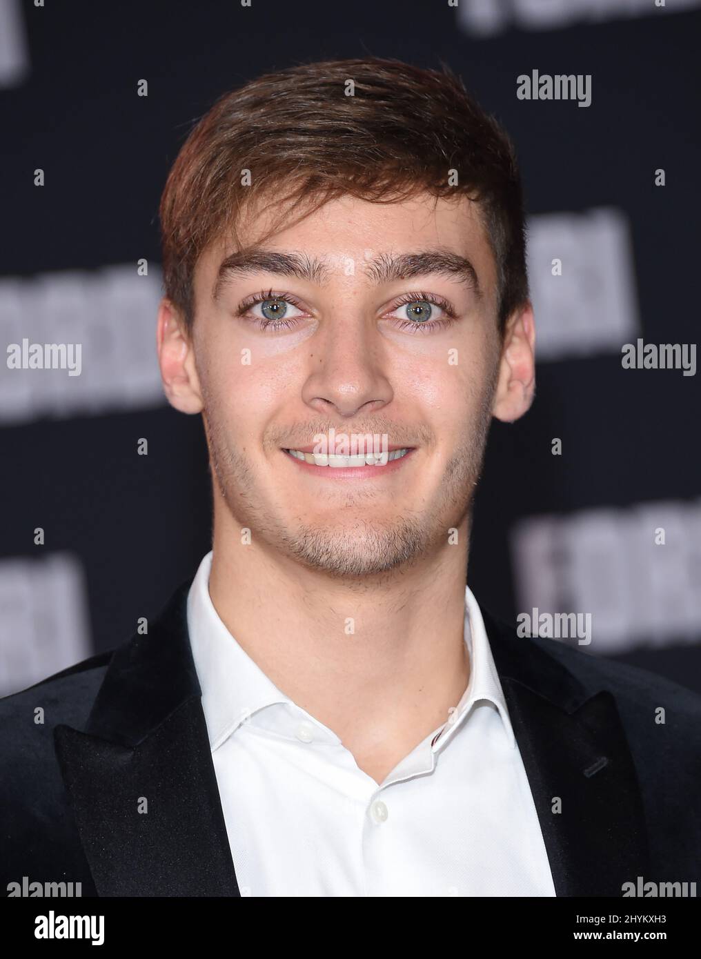 George Russell arriving to the Ford v Ferrari' Los Angeles Screening at TCL Chinese Theatre on November 04, 2019 in Hollywood, CA. Stock Photo