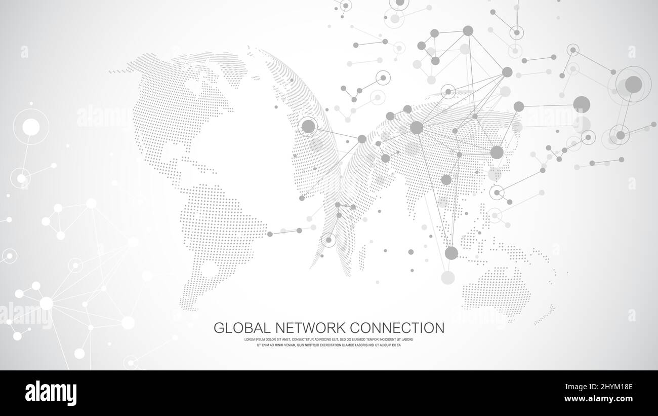 Global network connection concept. Social network communication in the ...