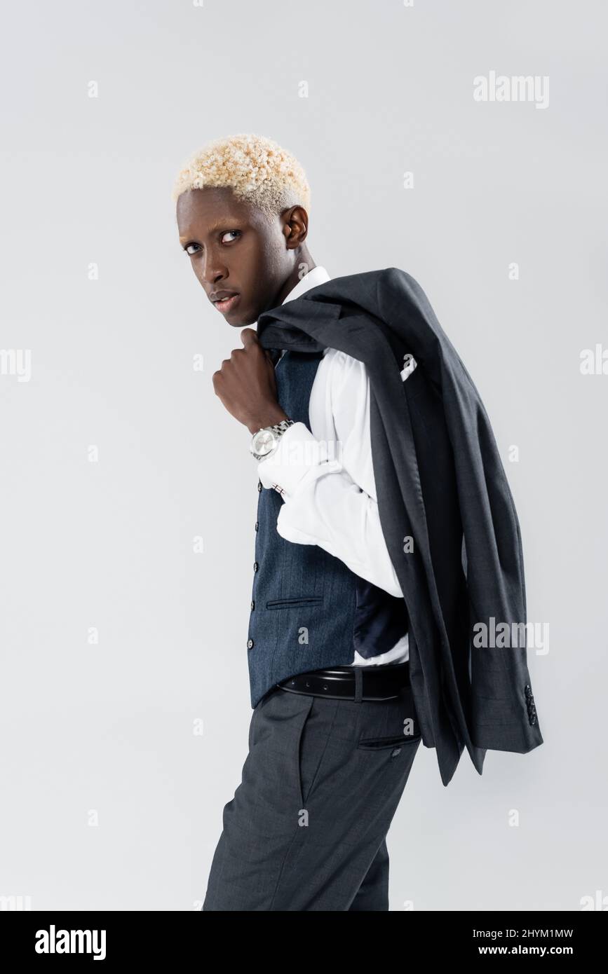 Fashion model blazer young man hi-res stock photography and images - Alamy