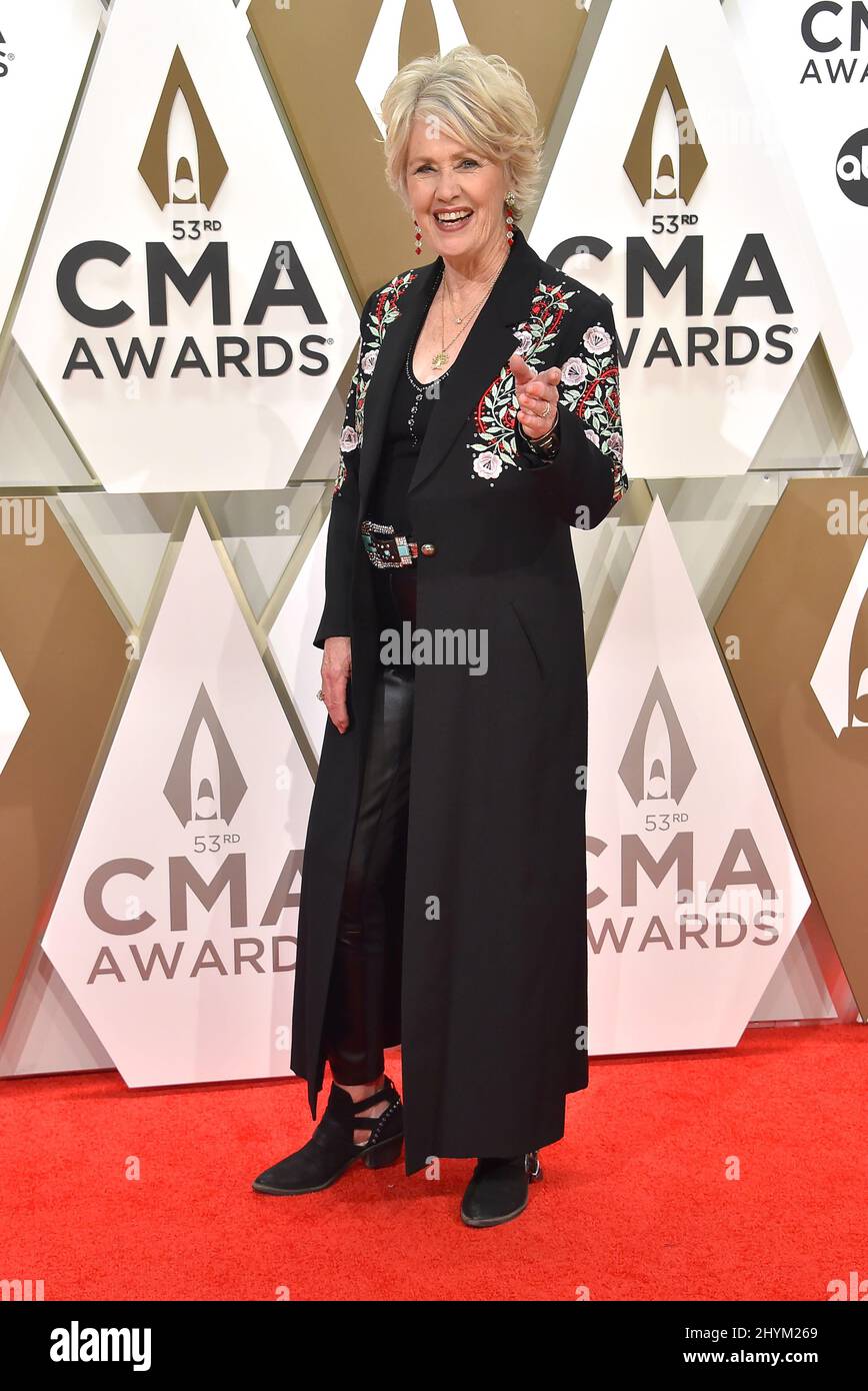Janie Fricke arriving to the 53rd Annual CMA Awards held at Bridgestone Arena on November 13, 2019 in Nashville, USA. Stock Photo