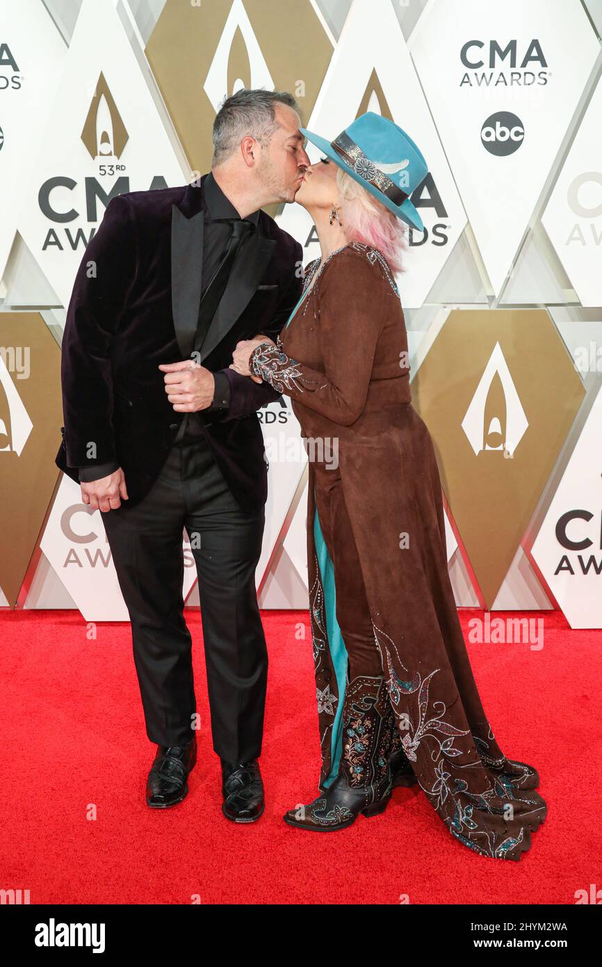 Tanya Tucker and Buddy Quaid at the 53rd Annual Country Music Association Awards hosted by Carrie Underwood and Dolly Parton and Reba McEntire held at the Bridgestone Arena on November 13, 2019 in Nashville, TN. Stock Photo