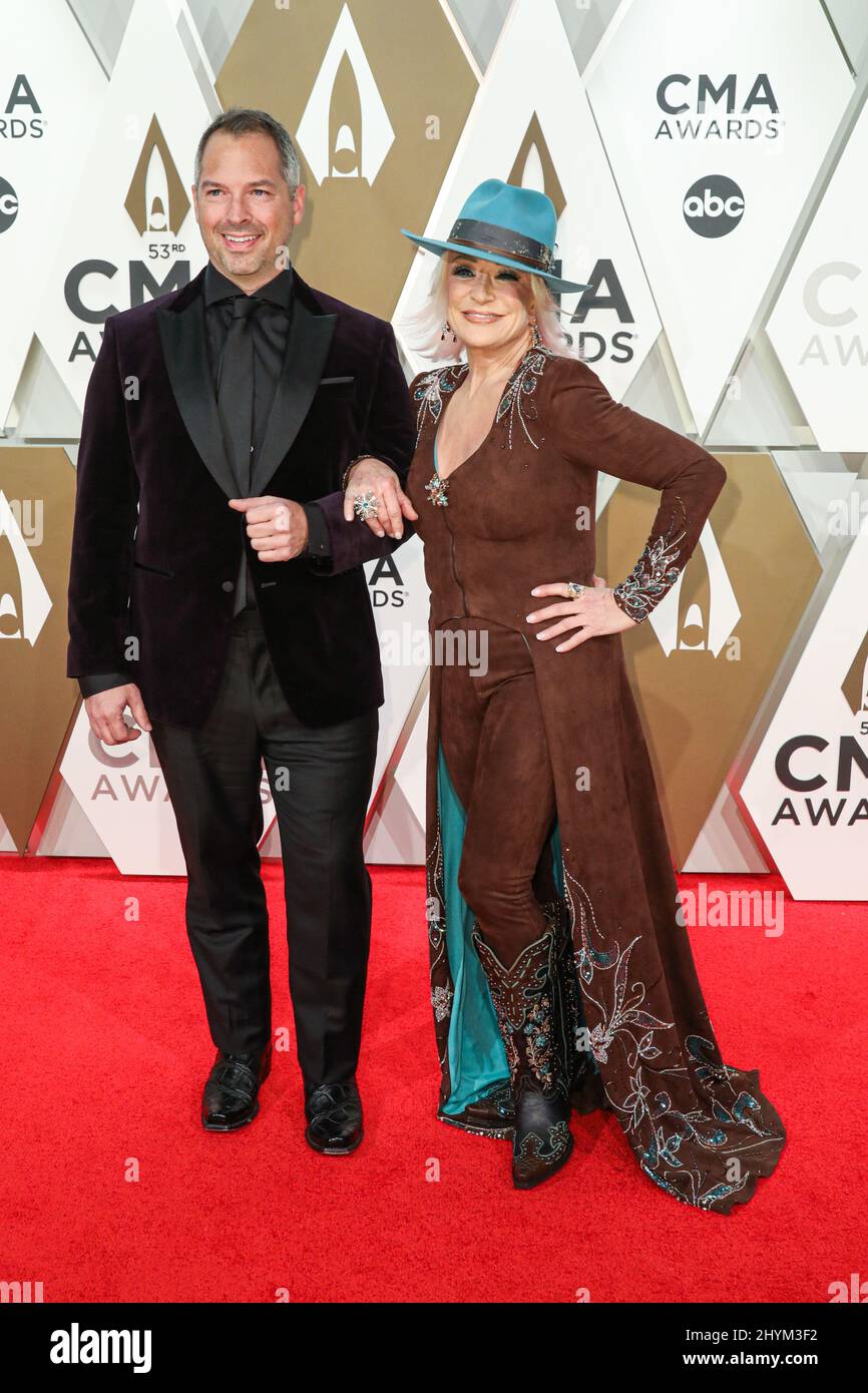 Tanya Tucker and Buddy Quaid at the 53rd Annual Country Music Association Awards hosted by Carrie Underwood and Dolly Parton and Reba McEntire held at the Bridgestone Arena on November 13, 2019 in Nashville, TN. Stock Photo