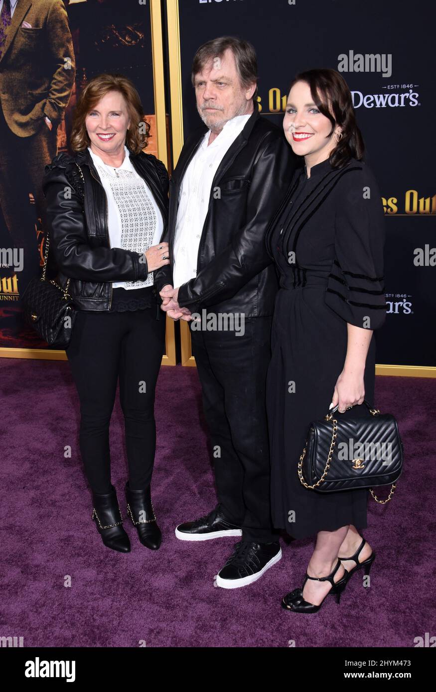 Mark Hamill, Marilou Hamill and Chelsea Hamill at the "Knives Out" Los Angeles Premiere held at