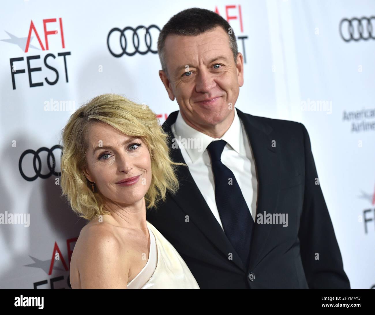 Gillian Anderson and Peter Morgan at 'The Crown' Gala Screening and