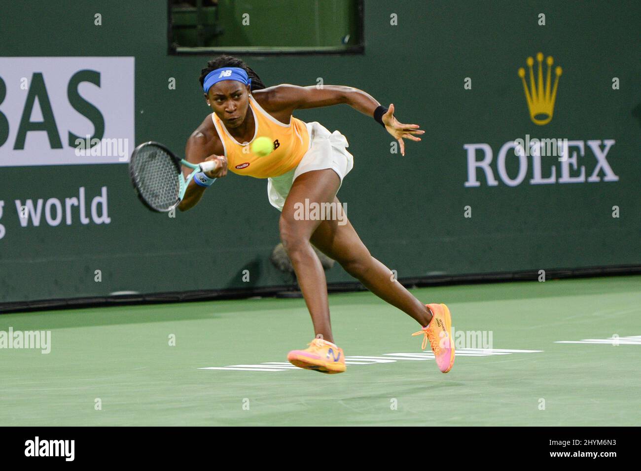 Coco Gauff (USA) is defeated by Simona Halep (ROU) 36, 46, at the BNP