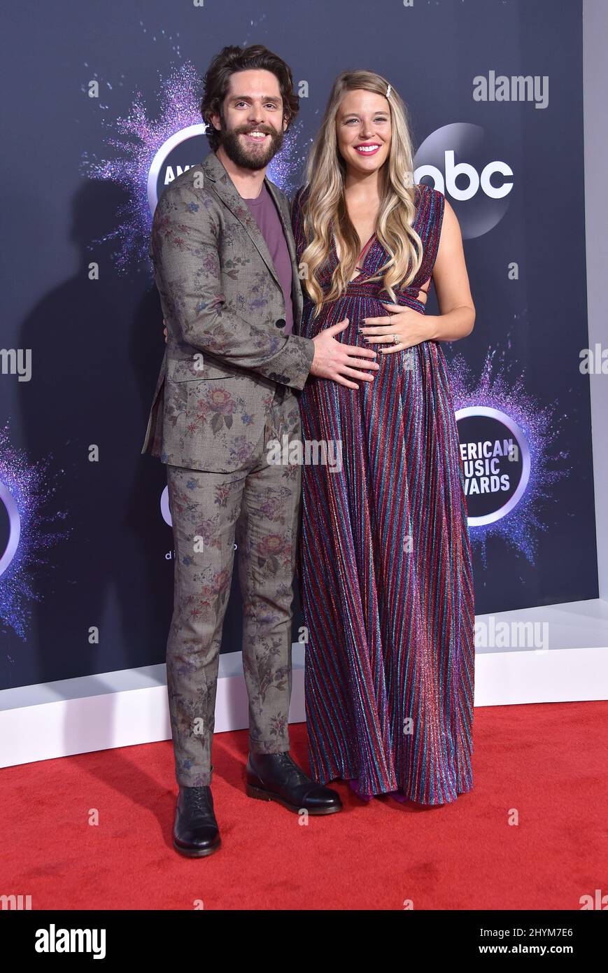 Thomas Rhett and Lauren Akins attending the 2019 American Music Awards(07)