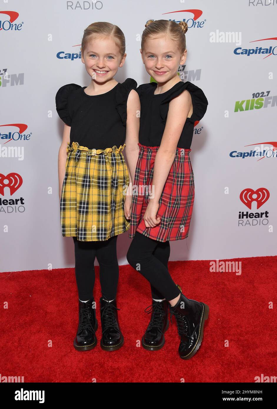 Ella Allan and Mia Allan arriving to the KIISFM iHeartRadio'€™s Jingle Ball 2019 at The Forum on