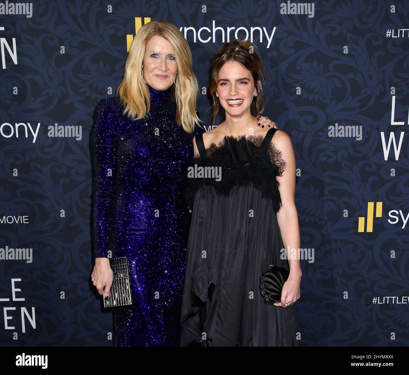 Laura Dern & Emma Watson attending the premiere of Little Women in New York Stock Photo
