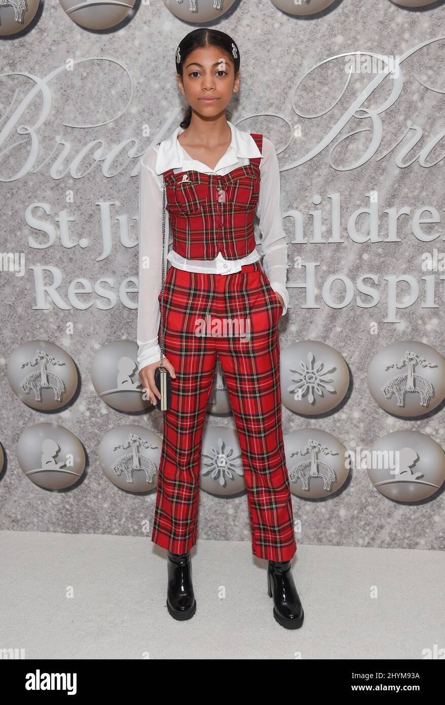 Arica Himmel arriving to the Brooks Brothers Holiday Celebration Honoring St. Jude Stock Photo