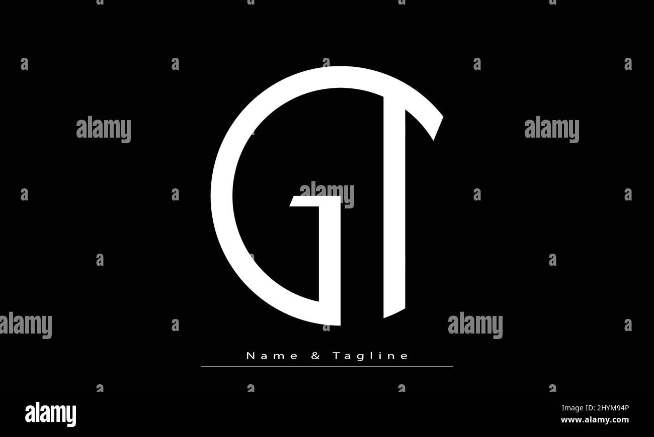 Alphabet Letters Initials Monogram Logo Gt Tg Stock Vector Image Art Alamy