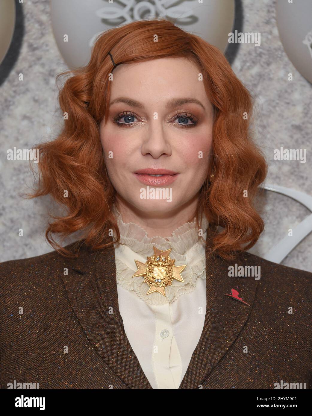 Christina Hendricks arriving to the Brooks Brothers Holiday Celebration