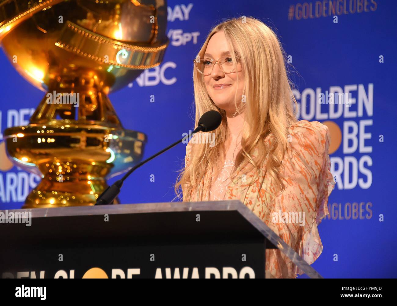 Dakota Fanning arriving to the 77th Annual Golden Globe Awards Stock Photo