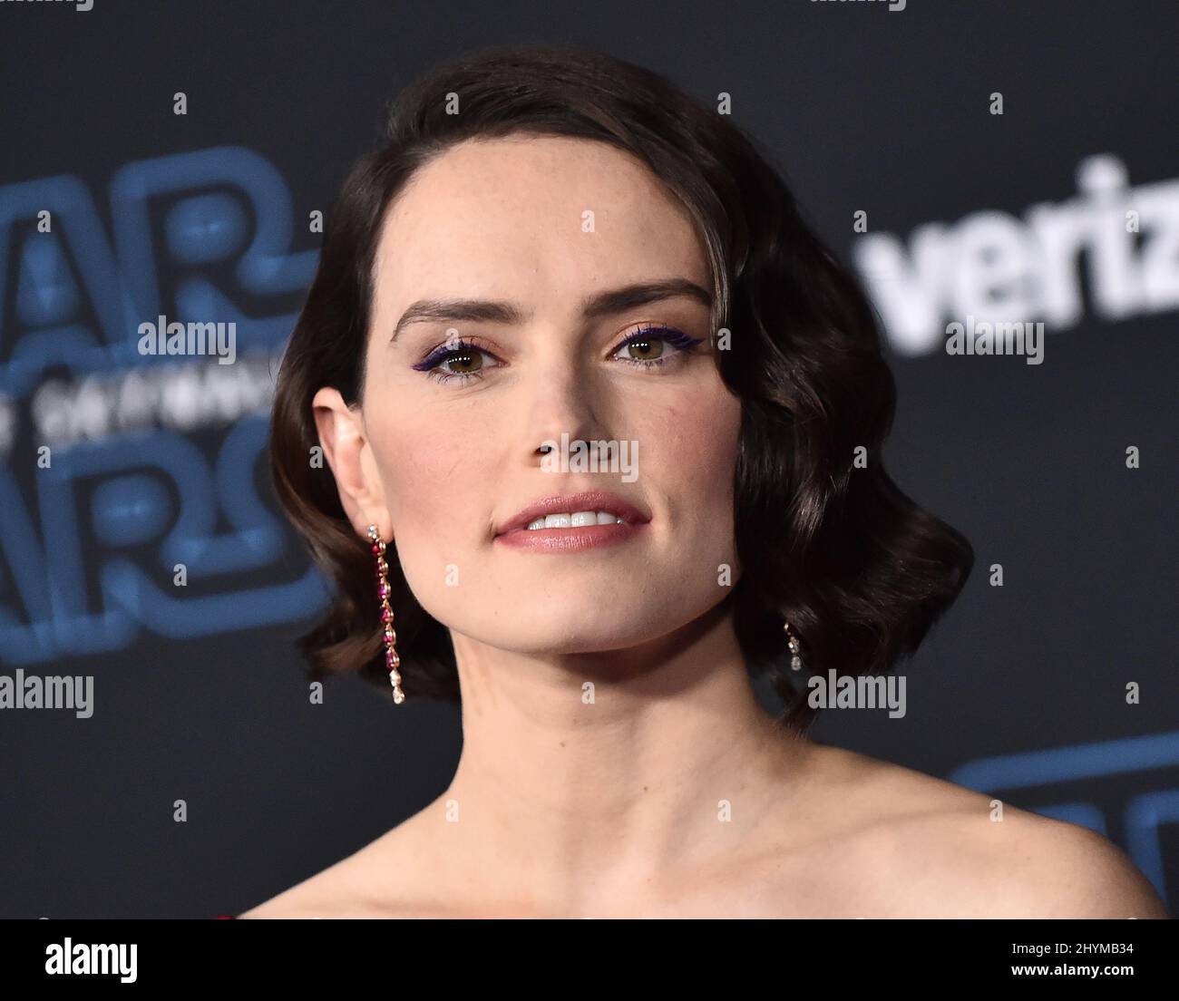 Daisy Ridley attending the World Premiere of Star Wars: The Rise of Skywalker in Los Angeles Stock Photo