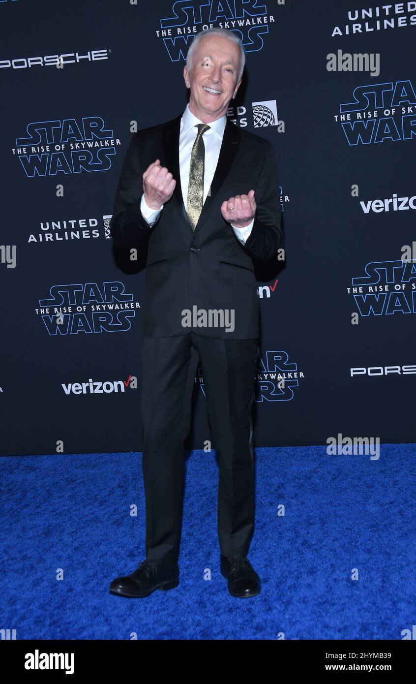 Anthony Daniels attending the World Premiere of Star Wars: The Rise of Skywalker in Los Angeles Stock Photo