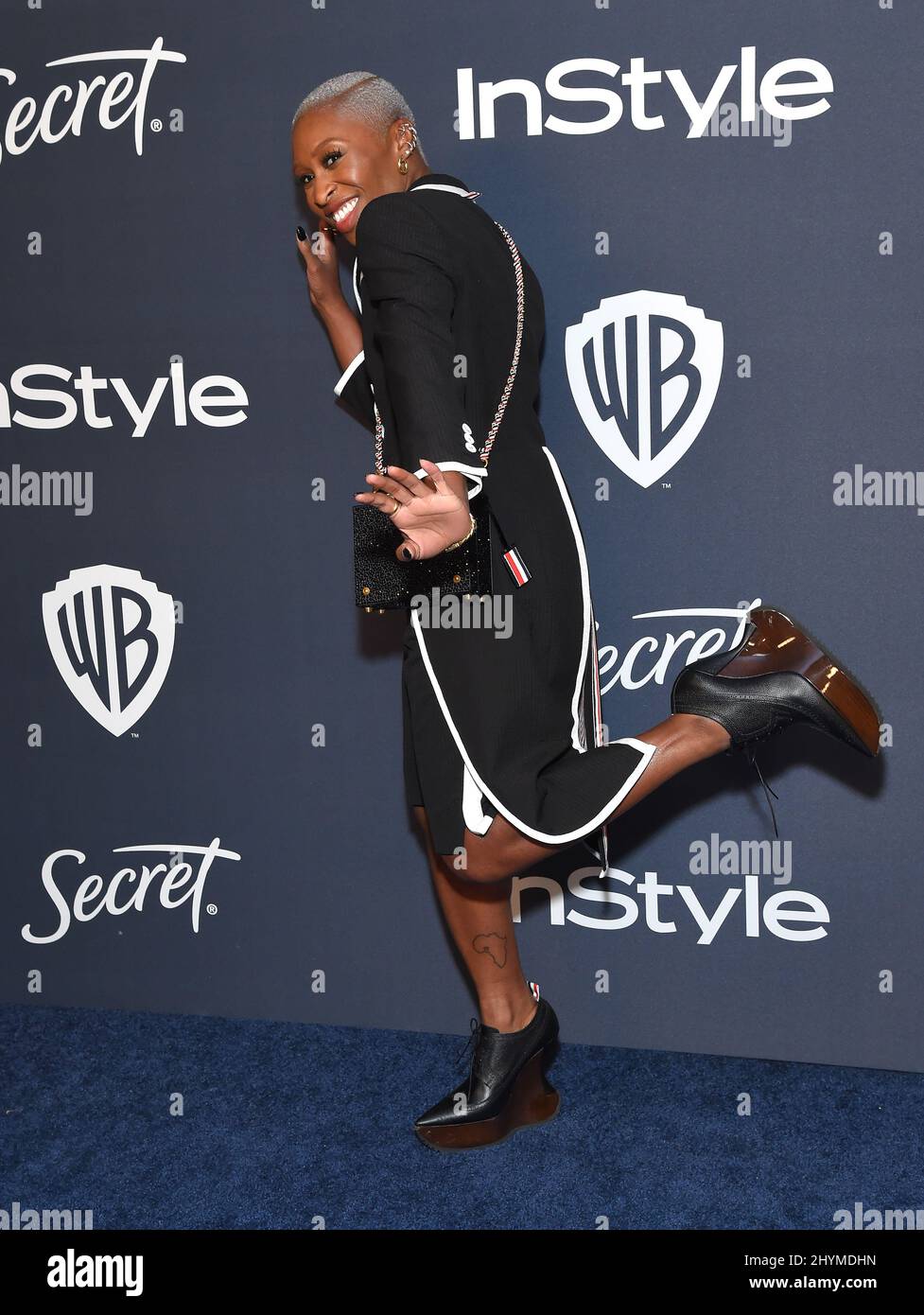 Cynthia Erivo at the Instyle and Warner Bros Golden Globes After Party held at the Beverly Hilton Hotel on January 5, 2020 in Beverly Hills, CA. Stock Photo