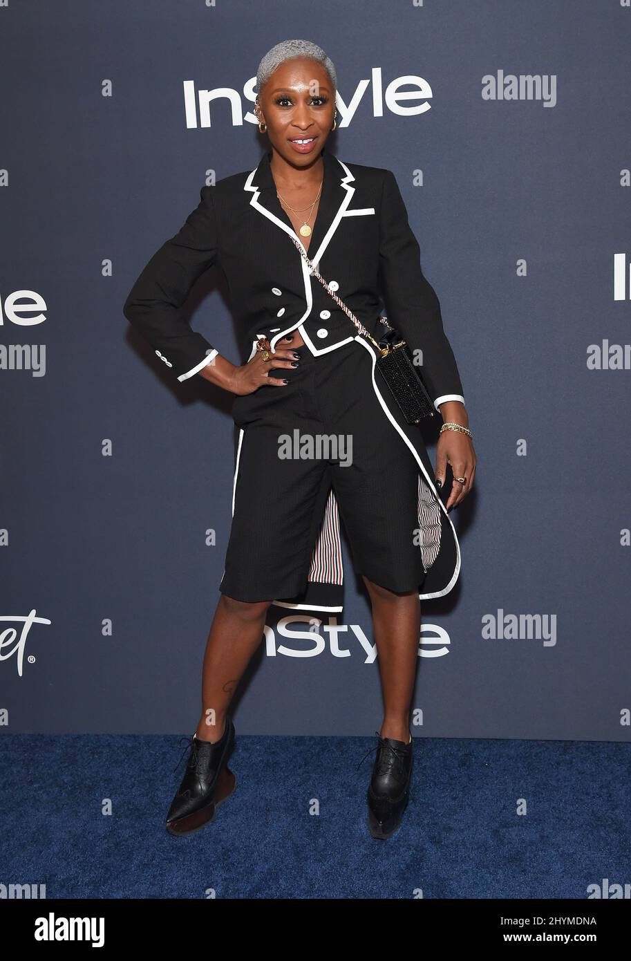 Cynthia Erivo at the Instyle and Warner Bros Golden Globes After Party held at the Beverly Hilton Hotel on January 5, 2020 in Beverly Hills, CA. Stock Photo