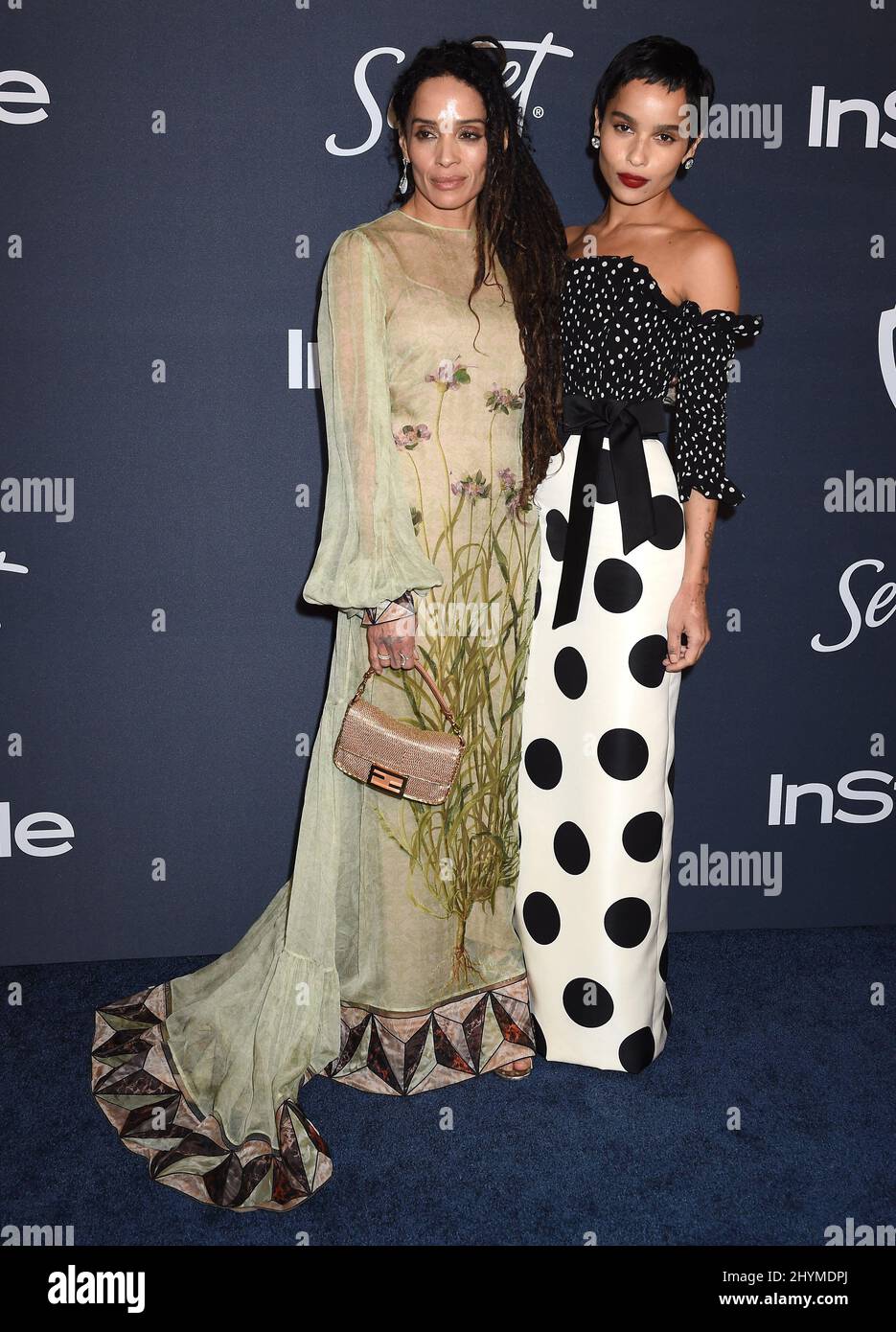 lisa bonet dress golden globes 2020 and Zoe Kravitz at the Instyle and Warner Bros After Party held at the Beverly Hilton Hotel Stock Photo 2020Spring