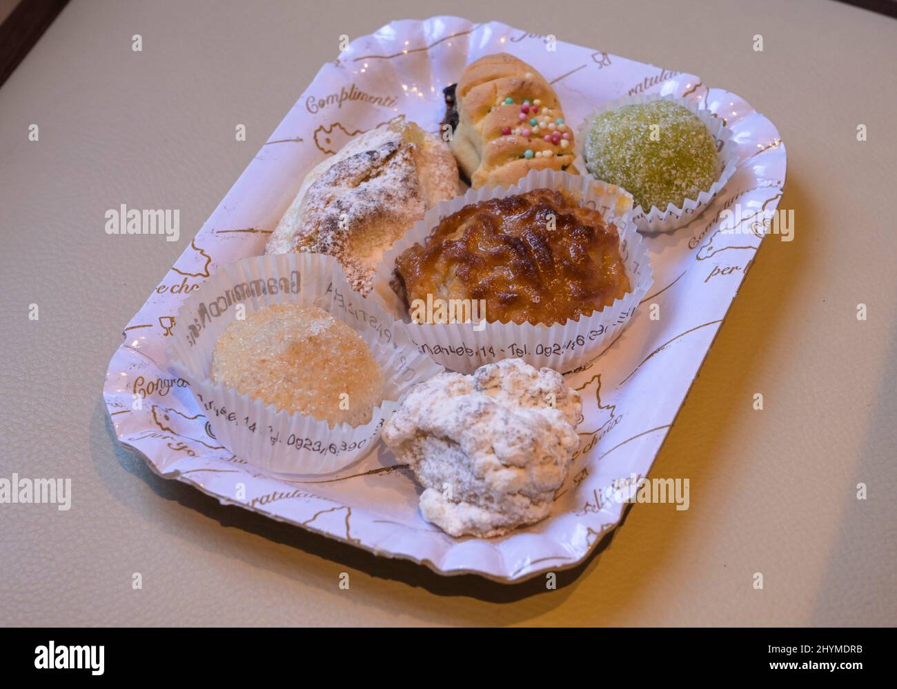 Pastries, La Pasticceria Maria Grammatico, Erice, Sicily, Italy Stock