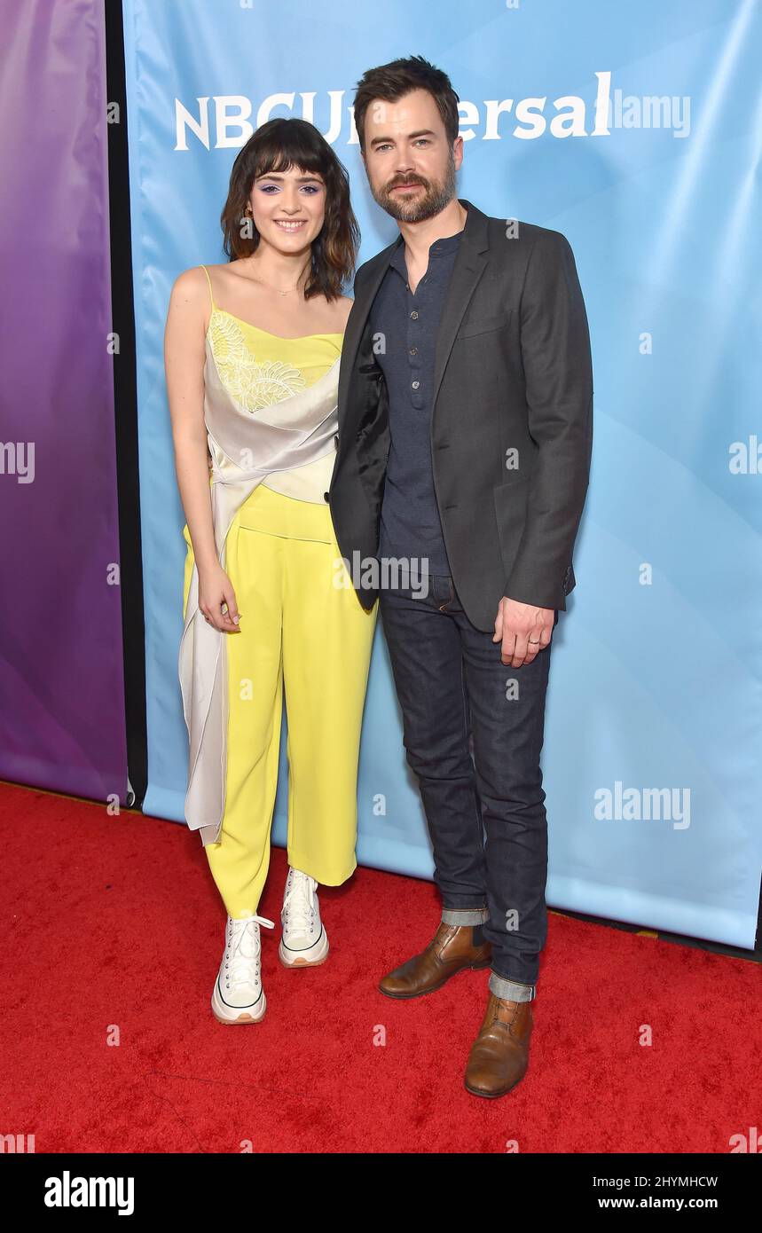Luna Blaise and Matt Long arriving to the NBCUniversal Winter TCA 2020 at Langham Huntington Hotel on January 11, 2020 in Pasadena, CA. Stock Photo