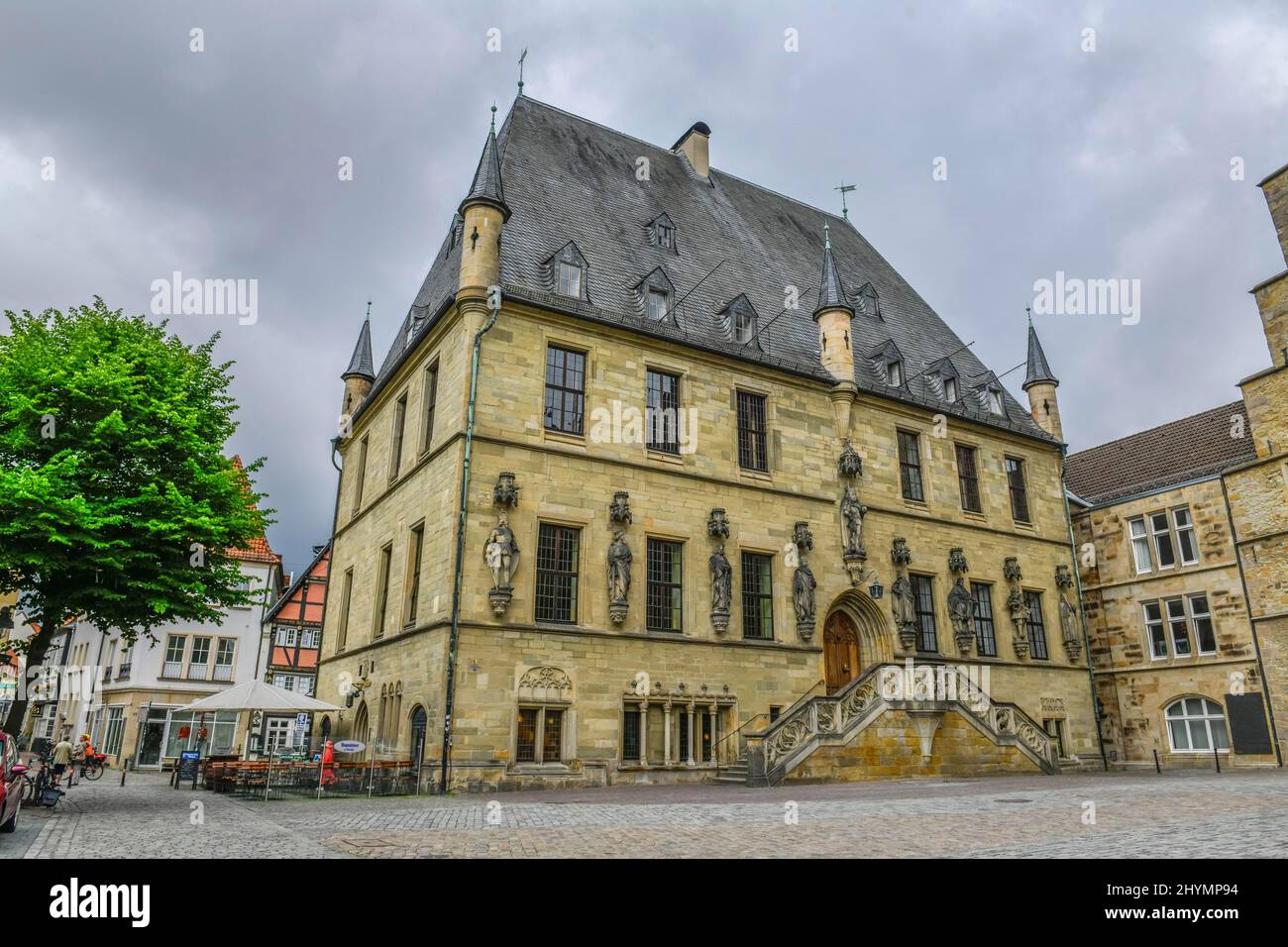 City Hall of the Peace of Westphalia, Market, Osnabrueck, Lower Saxony, Germany Stock Photo