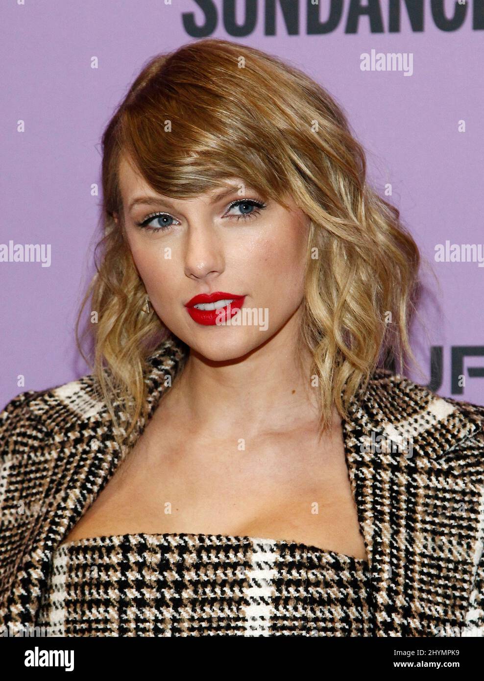 Taylor Swift at the premiere of 'Miss Americana' during the 2020 Sundance Film Festival held at the Eccles Theatre on January 23, 2020 in Park City Stock Photo