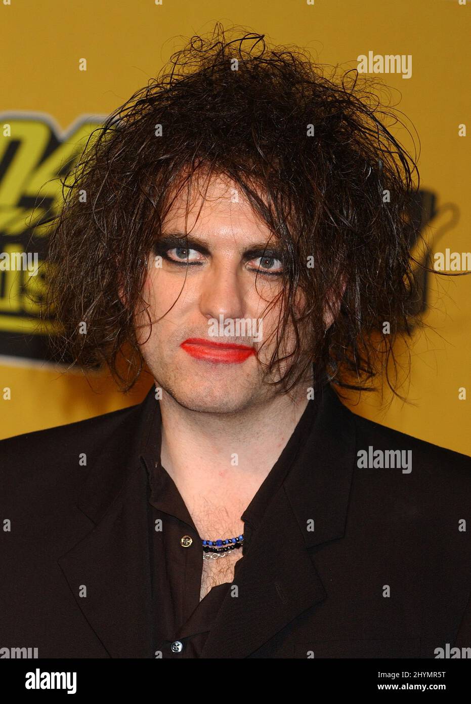 Robert Smith attends the MTV Europe Music Awards 2004 at the Torre Di Valle  in Rome. Picture: UK Press Stock Photo - Alamy