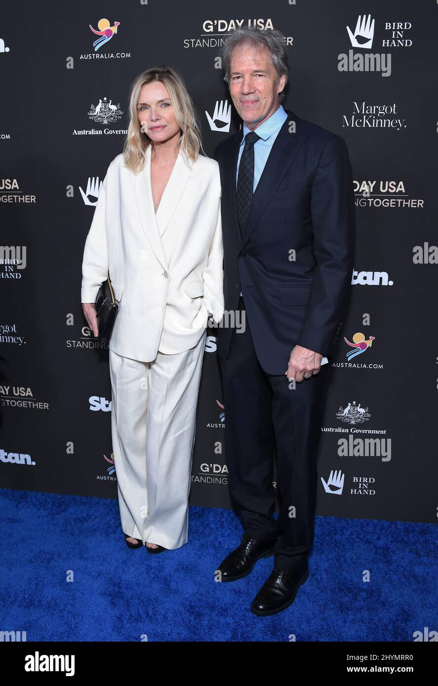 Michelle Pfeiffer And David E Kelley Arriving To The Gday Usa 2020 At