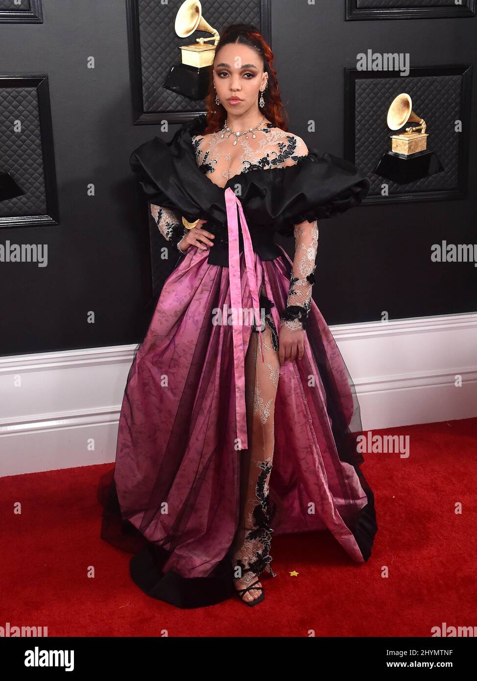 FKA twigs attending the 2020 GRAMMY Awards held at Staples Center in