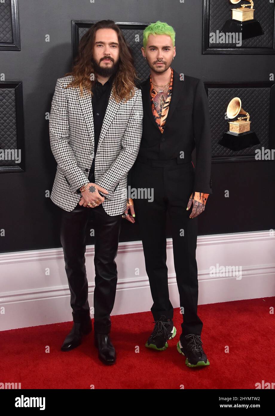 Tom Kaulitz and Bill Kaulitz attending the 2020 GRAMMY Awards held at