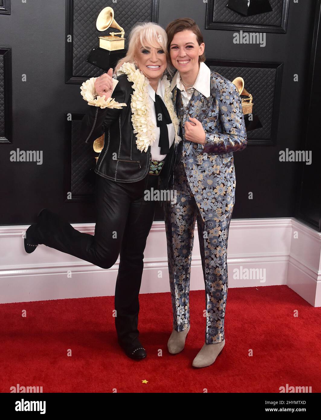 Tanya Tucker and Brandi Carlile attending the 2020 GRAMMY Awards held