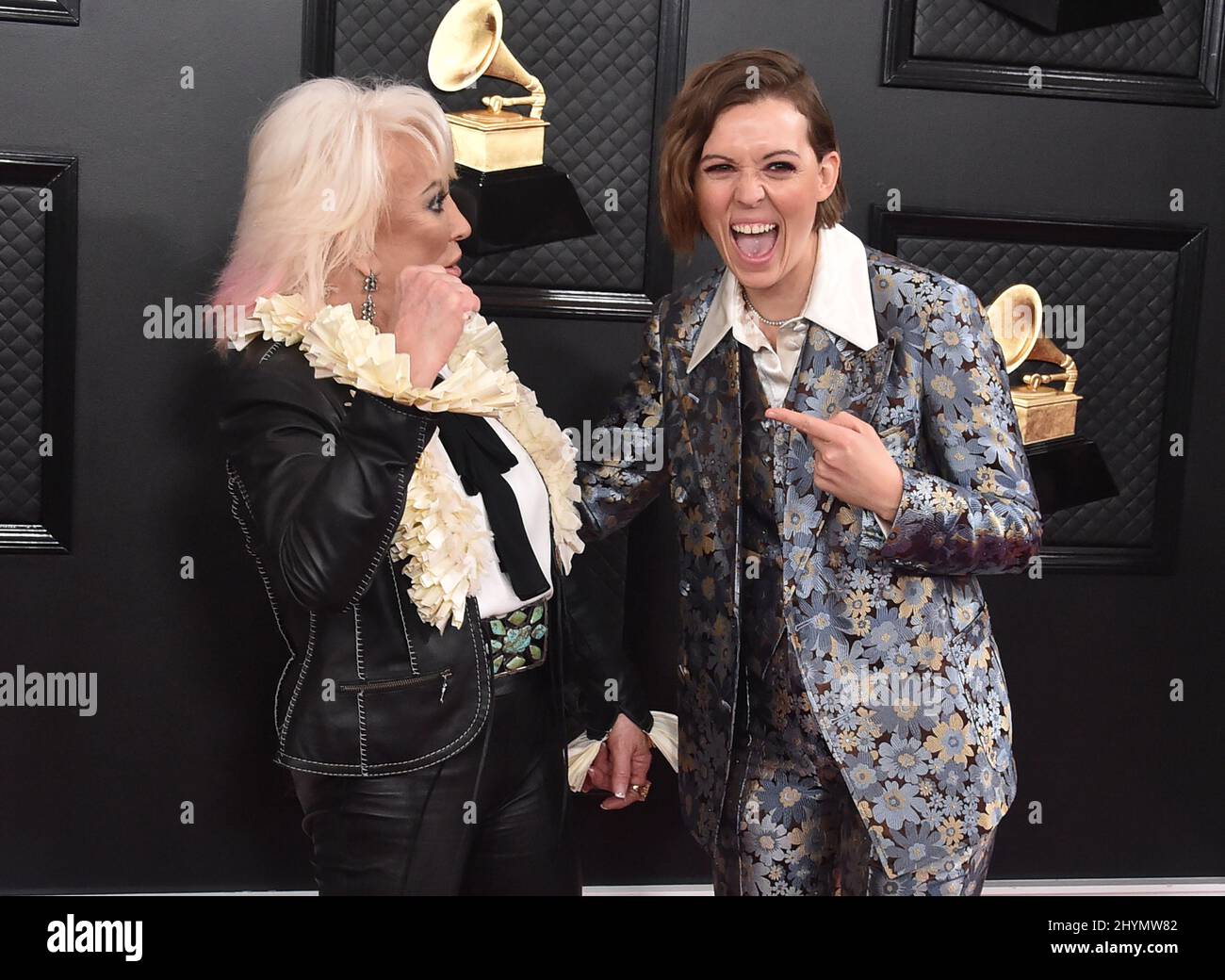Tanya Tucker and Brandi Carlile attending the 2020 GRAMMY Awards held