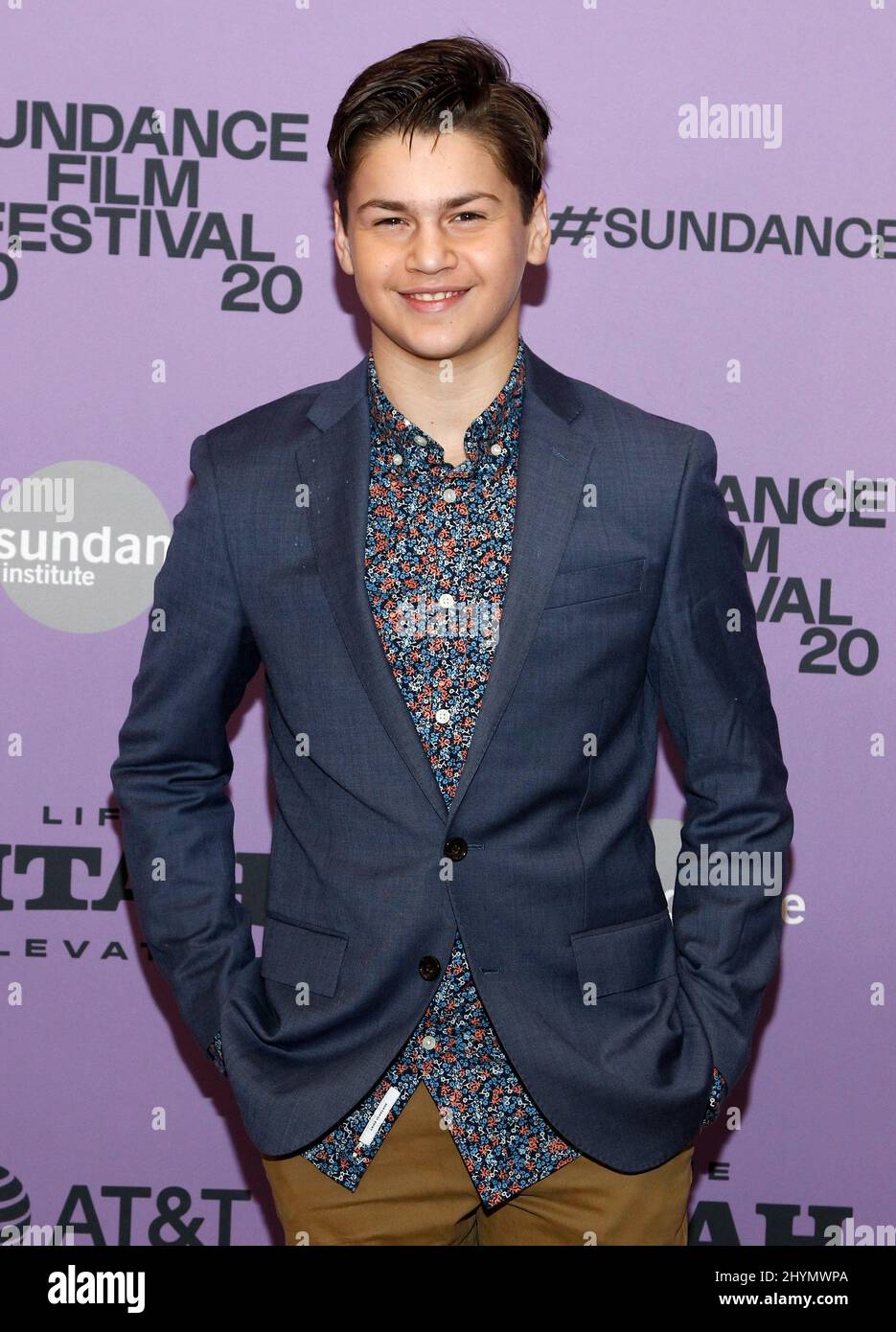 Ammon Jacob Ford at the premiere of 'Downhill' during the 2020 Sundance Film Festival held at the Eccles Theatre on January 26, 2020 in Park City, UT. Stock Photo