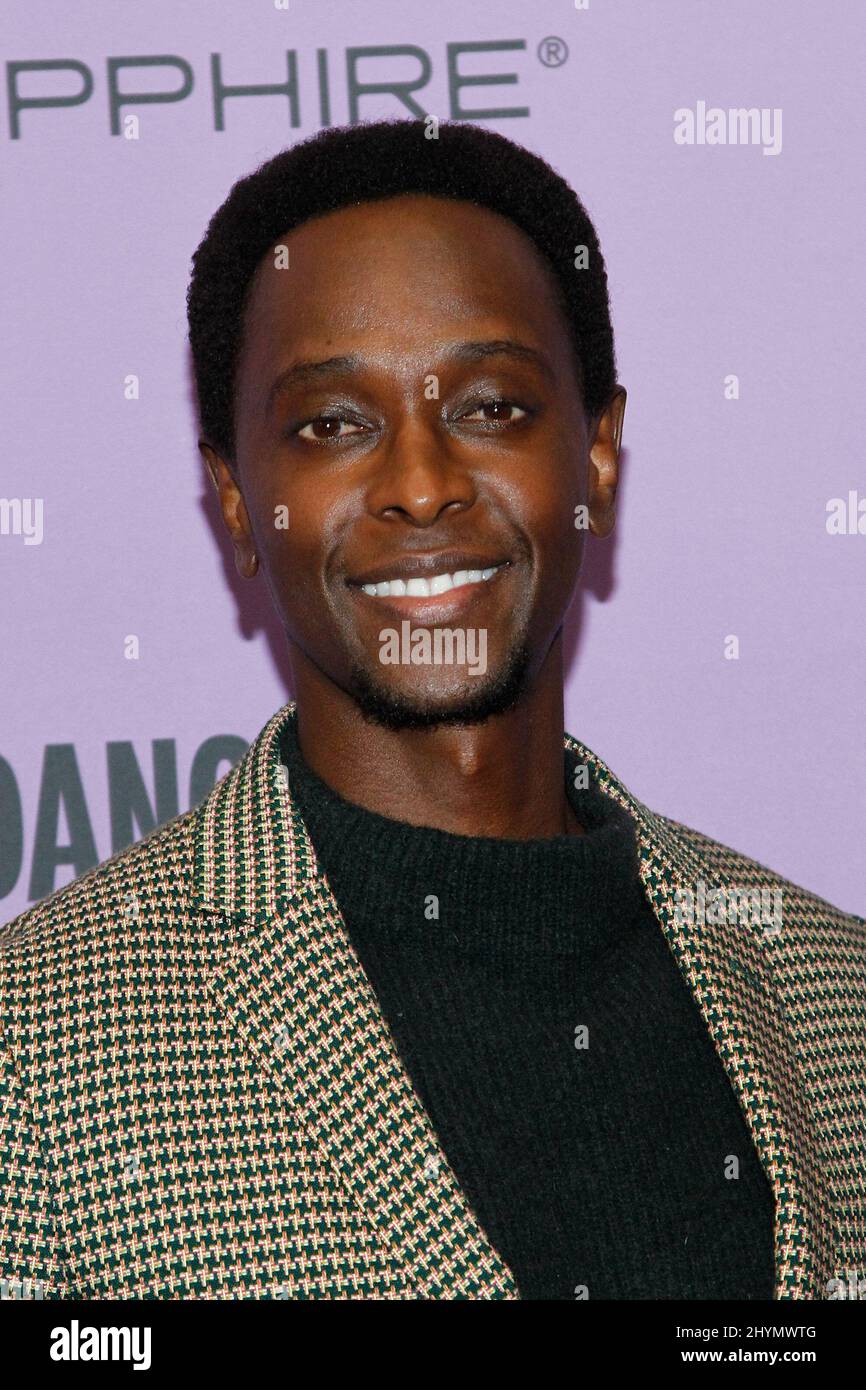 Edi Gathegi at the premiere of 'The Last Thing He Wanted' during the 2020 Sundance Film Festival held at the Eccles Theatre on January 27, 2020 in Park City, UT. Stock Photo