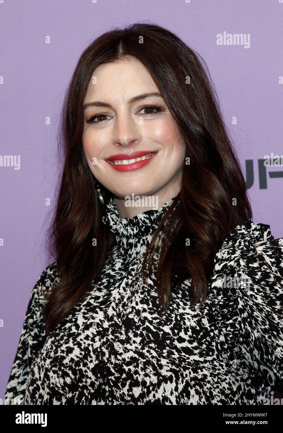 Anne Hathaway at the premiere of 'The Last Thing He Wanted' during the 2020 Sundance Film Festival held at the Eccles Theatre on January 27, 2020 in Park City, UT. Stock Photo