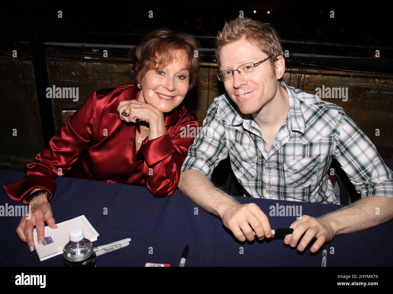 FILE PHOTO: Actress Marj Dusay passed away at the age of 83 years on January 28, 2020. Marj Dusay & Anthony Rapp Broadway Cares/ Equity Fights Aids 23rd Annual Flea Market & Grand Auction. Held at Roseland Ballroom on September 27, 2009. Stock Photo