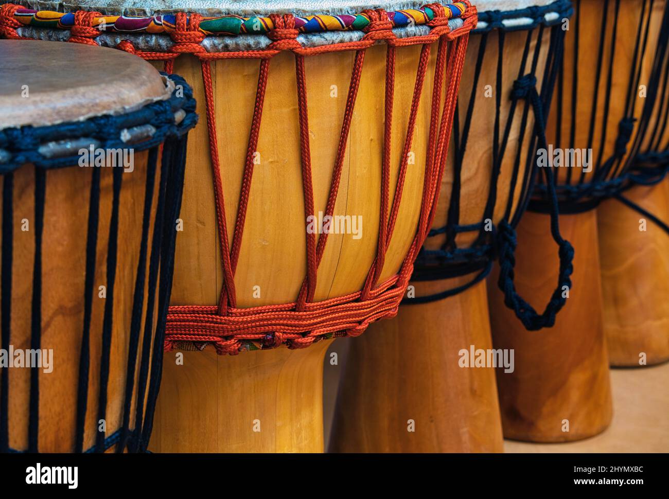 Various Djembe Drums Stock Photo Alamy