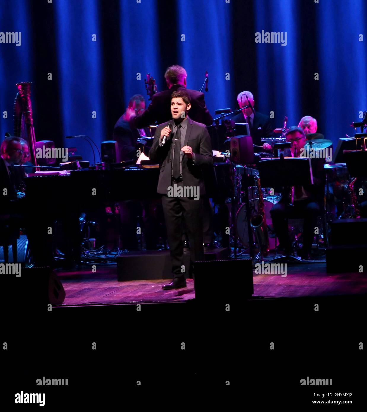 Jeremy Jordan performing at Jerry Herman: A Celebration held at the Lunt Fontanne Theatre on February 3, 2020 in New York City, NY Stock Photo