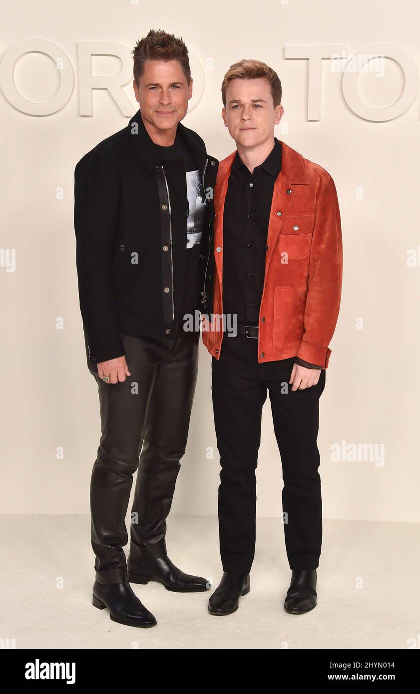 Rob Lowe and John Owen Lowe at the Tom Ford AW20 show held at Milk